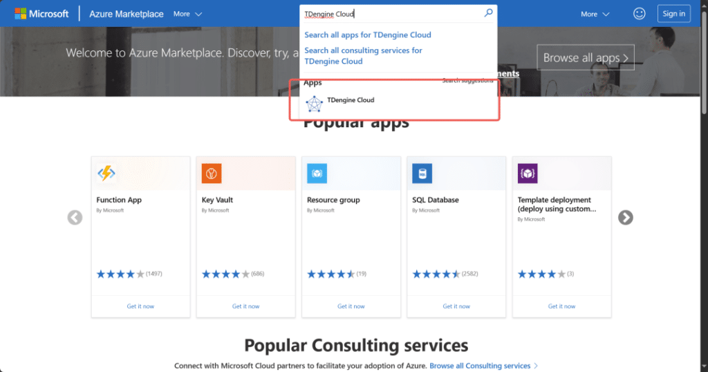TDengine Cloud 入駐微軟云 Marketplace - TDengine Database 時序數(shù)據(jù)庫 TDengine Cloud 入駐微軟云 Marketplace - TDengine Database 時序數(shù)據(jù)庫